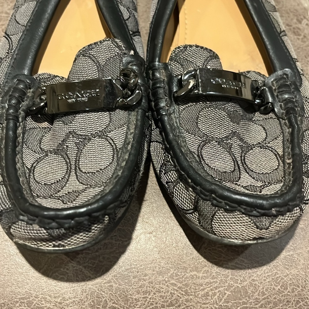 Coach signature black loafers, size 8 - Picture 2 of 9